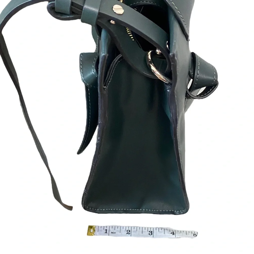 French Connection Preppy Casual  Chic Aria Knot Detail Tote Hand Bag‎ Green